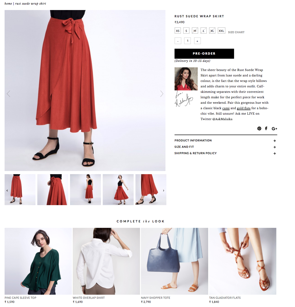 AI powered recommendations that help shoppers create ensembles (Source: thelabellife.com)