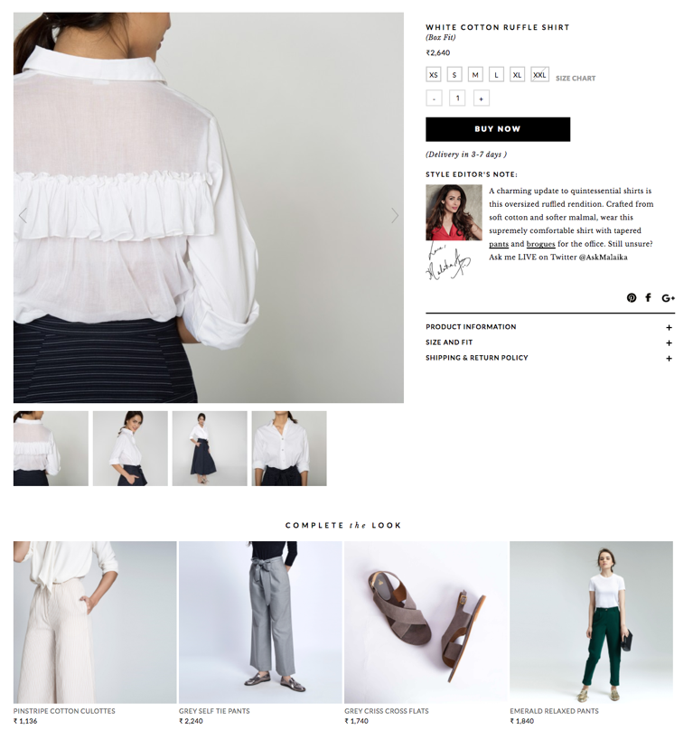 Wondering how versatile that white shirt is? The Ensemble Generator shows you a different pairing suggestion (Source: thelabellife.com)