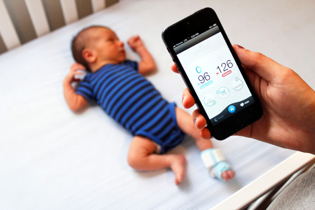  Owlet Smart Sock, a monitor for babies that uses the same pulse oximetry technology used in hospitals and can monitor heart rate to make sure the little one's breathing and their sleep has been uninterrupted.