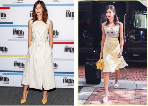 Gemma Chan during Crazy Rich Asians Promotions