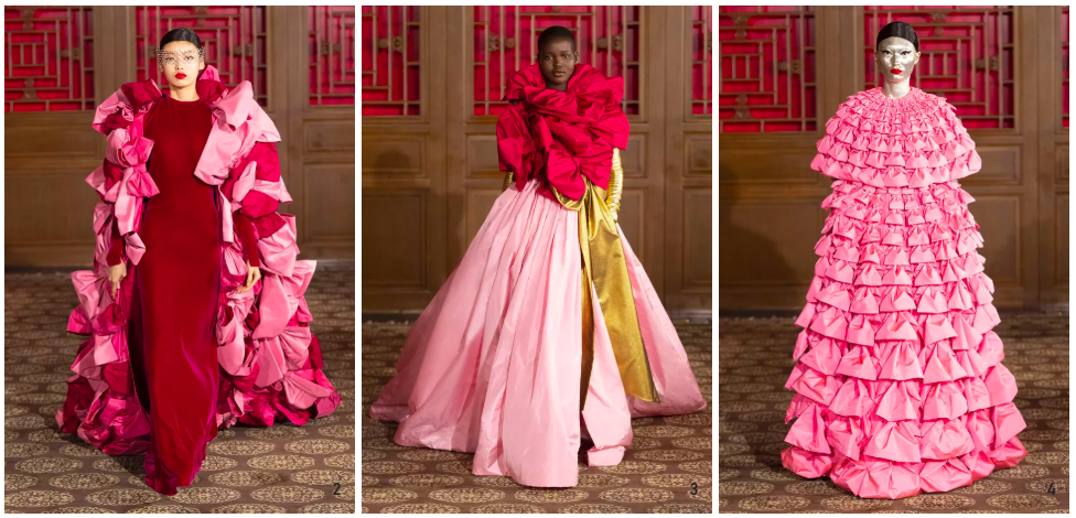 Models walk the ramp at the Valentino Spring 2020 haute couture ‘DayDream’ show in Beijing, China 