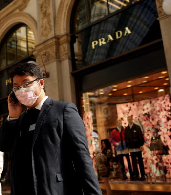 Coronavirus: Visitors at Milan Fashion Week in February