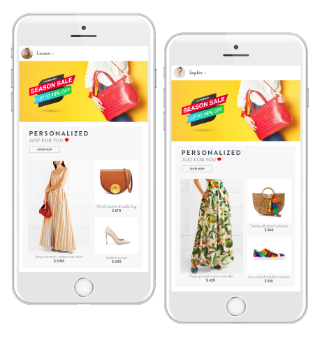 Personalized Recommendations for each shopper on the Homepage