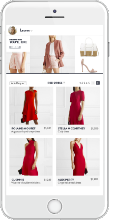 Personalized Recommendations for each shopper on the Category Page