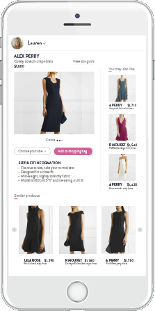 Personalized Recommendations for each shopper on the Product Detail Page