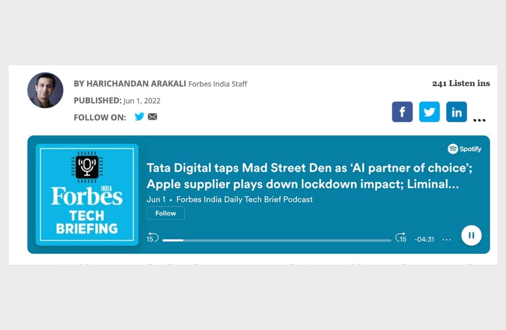 image: Tata Digital taps Mad Street Den as 'AI partner of choice'